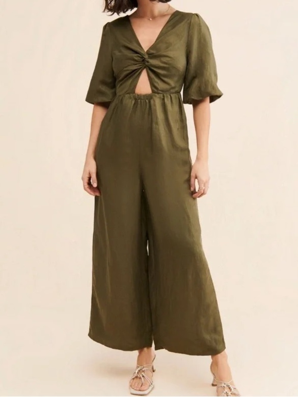Sancia Anthropologie The Aida Twist Front Jumpsuit, MSRP $239‎